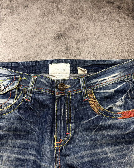 LOLITA "NEON WHISKER FLARE" DENIM