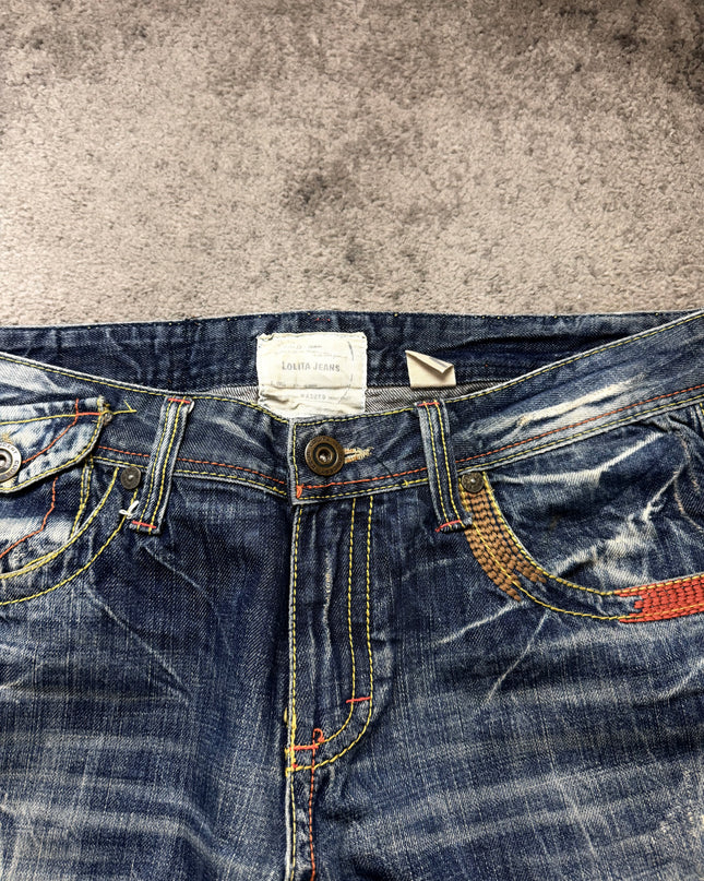 LOLITA "NEON WHISKER FLARE" DENIM