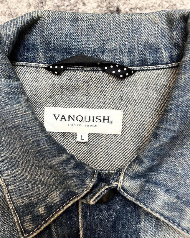 VANQUISH "BLEACH BURNT" DENIM JACKET