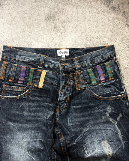 NYLAUS "DISTRESSED INDIGO" DENIM