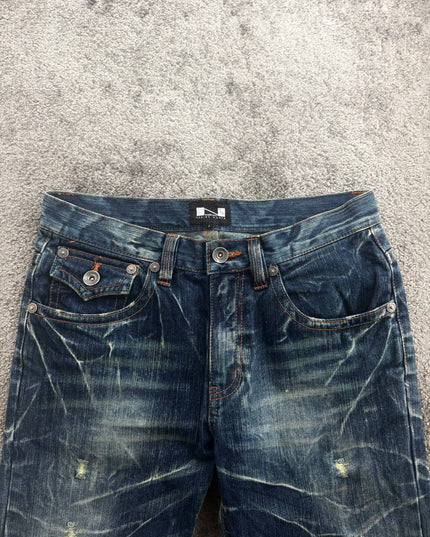 NYLAUS "CHAOS FADE FLARE" DENIM (S-M)
