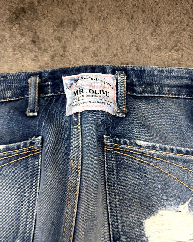 MR OLIVE "REPAIRED SIGNAL" DENIM