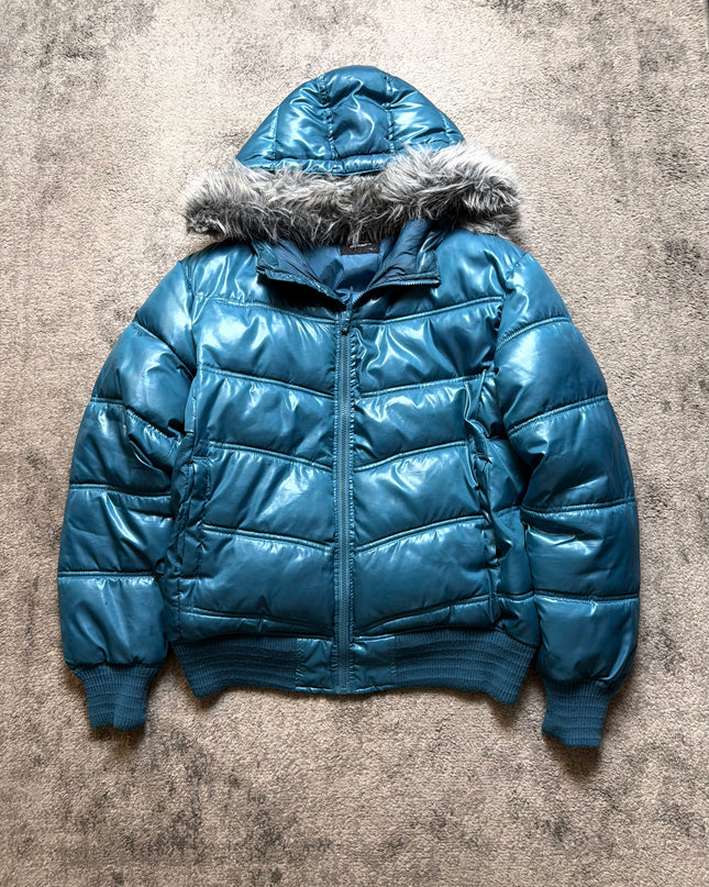 COTTON ISLAND "BLUE STATIC" PUFFER