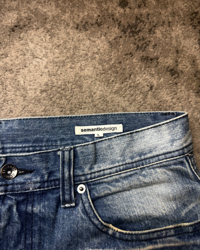 SEMANTIC DESIGN "CROSSFADE FLARE" DENIM (M)