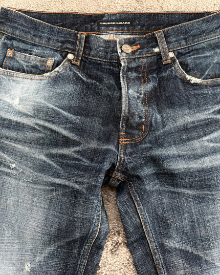 LOUNGE LIZARD "FADED SHADOW SLIM" DENIM