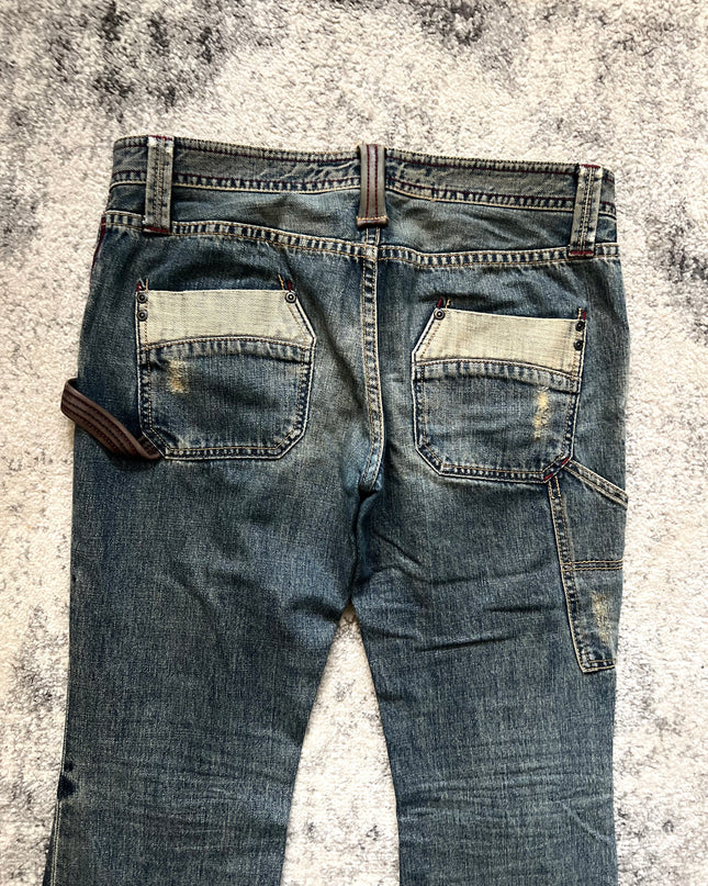 BACKNUMBER WASHED FLARE DENIM