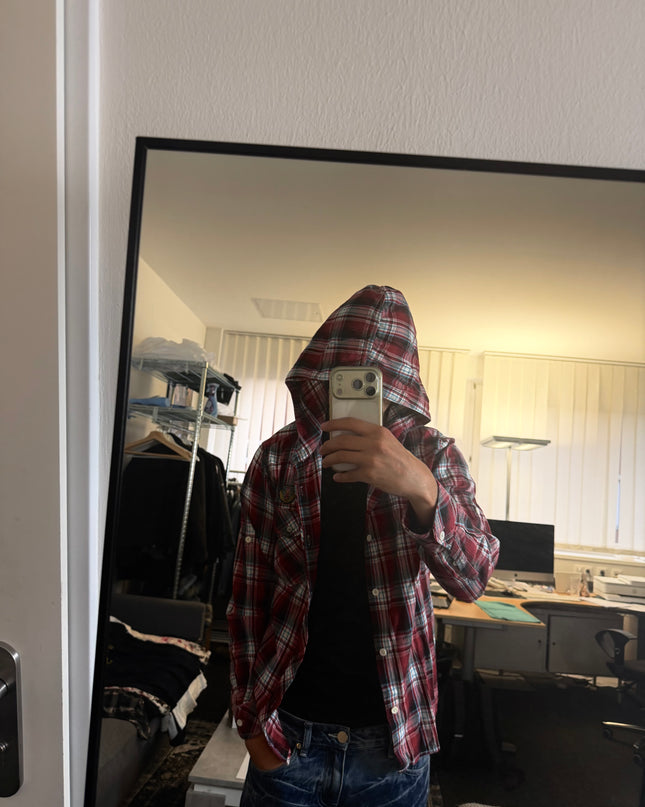 RUSS K "CRIMSON COLLEGE" FLANNEL (M)
