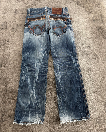 BLUE TRIP "LIGHTNING FADE VEINS" DENIM (S-M)