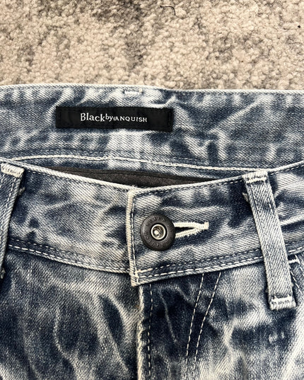 BLACK BY VANQUISH "NOISE BLEACH" DENIM