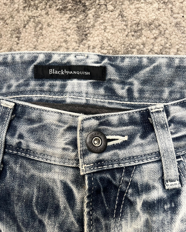 BLACK BY VANQUISH "NOISE BLEACH" DENIM