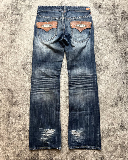 NICOLE CLUB "RUSTED WINGS" DENIM