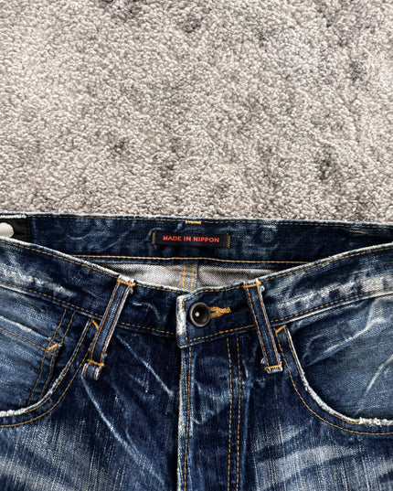 BLUE WAY "CRACKED INDIGO" DENIM (S)