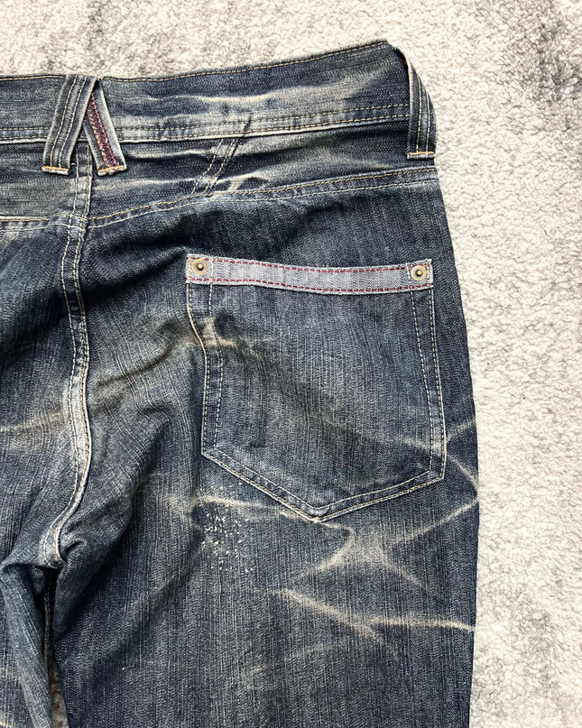 SUPERUBIS "CRACKED INDIGO" DENIM