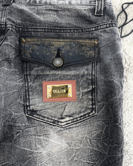 UGAJIN "SHADOW WASH LACE" DENIM (M)