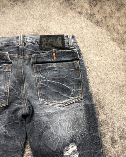 LOWBOX "CRACKED FLARE" DENIM (S-M)