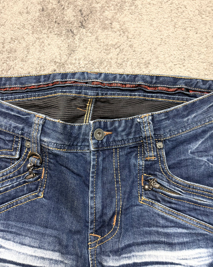 NICOLE CLUB "WHITE NOISE FADE" DENIM