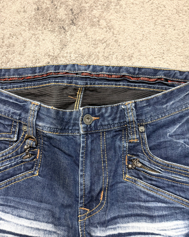 NICOLE CLUB "WHITE NOISE FADE" DENIM