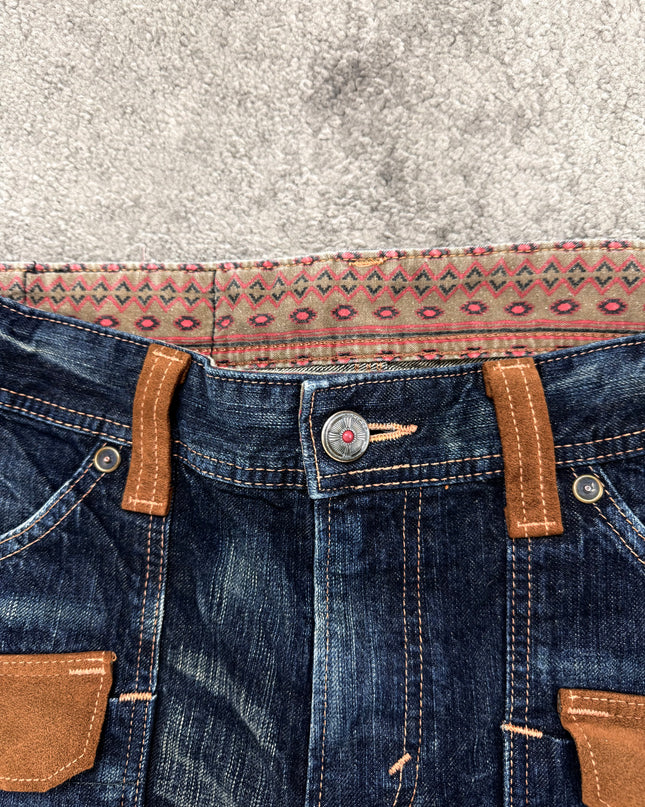 EDWIN "SUNBURST FADE LEATHER" DENIM (M)