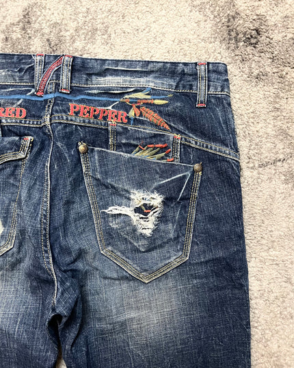 RED PEPPER "CRIMSON MIRAGE" DENIM