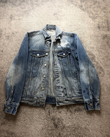 THREE STONES "SKULL FADE" DENIM JACKET (S)