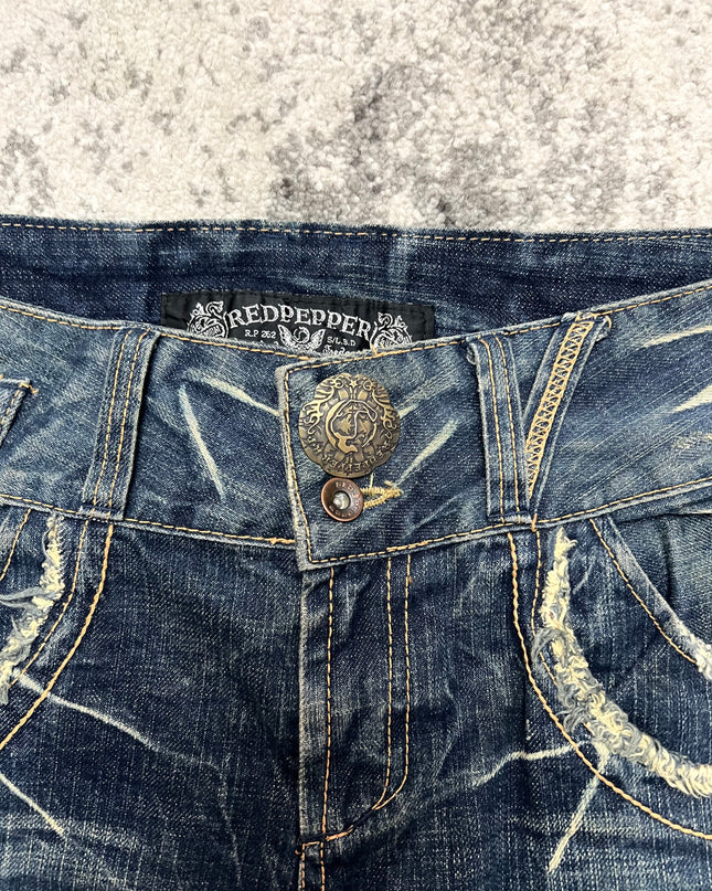 RED PEPPER HEAVY WASH DENIM 