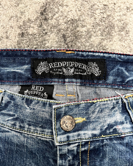 RED PEPPER "SLOGAN BACKLASH" DENIM