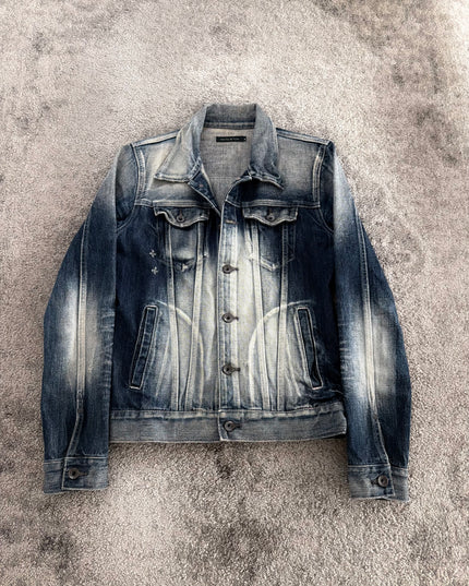 FUGA "ASH FADE RIDER" DENIM JACKET (S)
