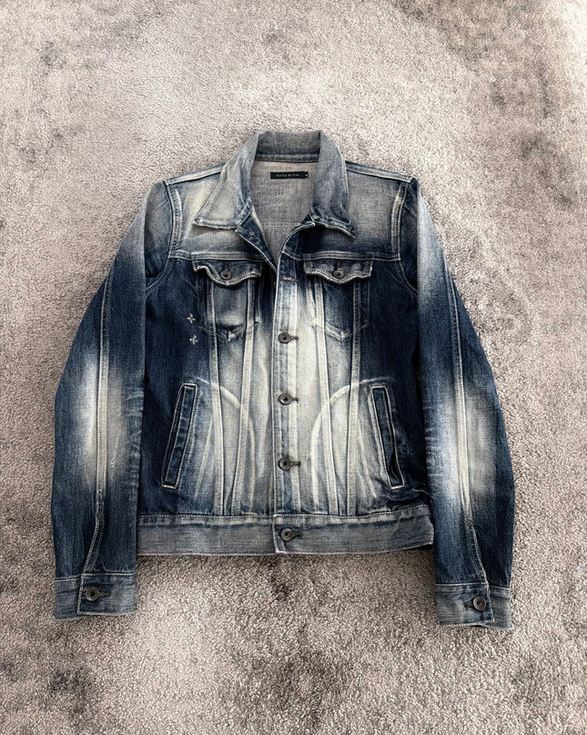 FUGA "ASH FADE RIDER" DENIM JACKET (S)