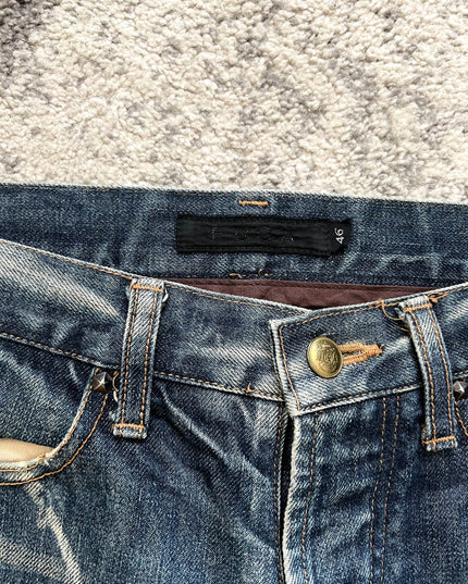 FUGA DISTRESSED FLARE DENIM