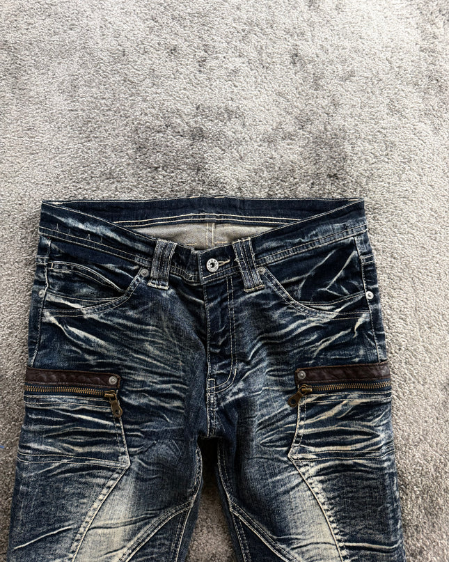 MICHEL KLEIN "CROSSFADE CARGO" DENIM (S)