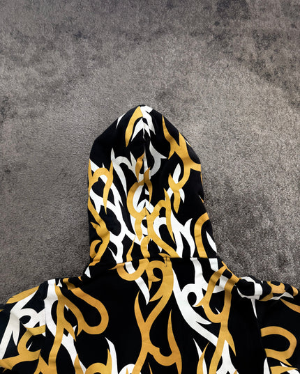 SCHEINE "TRIBAL FLAME" ZIP HOODIE (M)