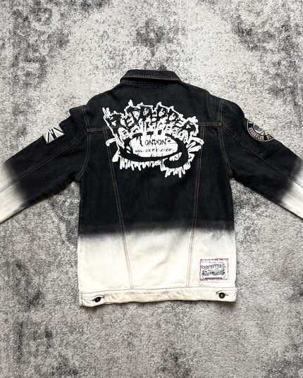RED PEPPER BLACK AND WHITE DENIM JACKET 