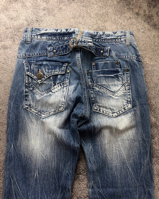 BLOW BY BLUE "DISTRESSED INDIGO" DENIM (S-M)