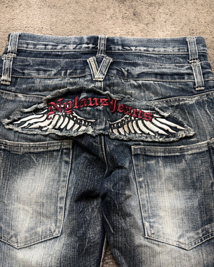 NYLAUS "CRACKED FADE" DENIM