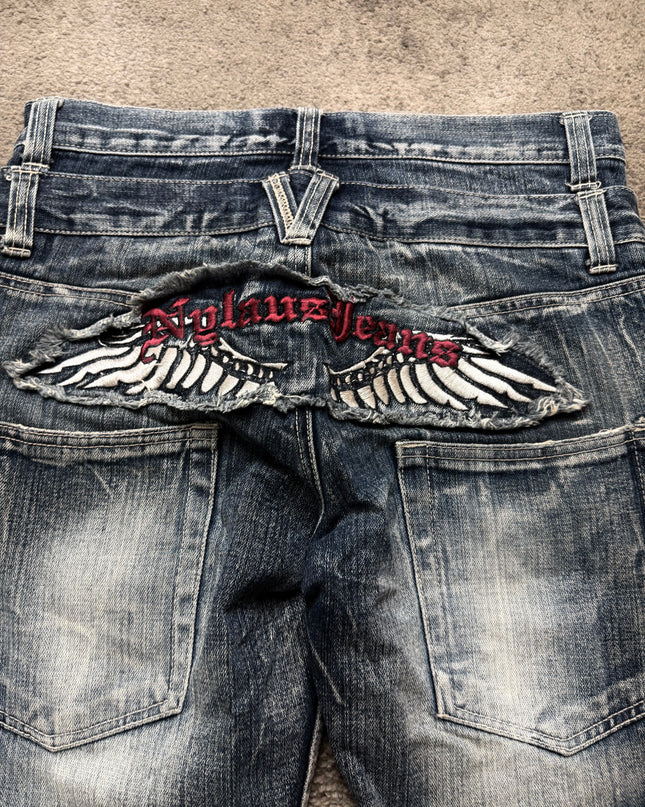 NYLAUS "CRACKED FADE" DENIM