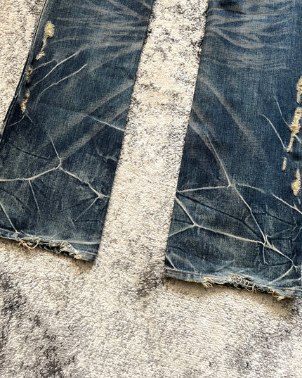 FUGA DISTRESSED FLARE DENIM