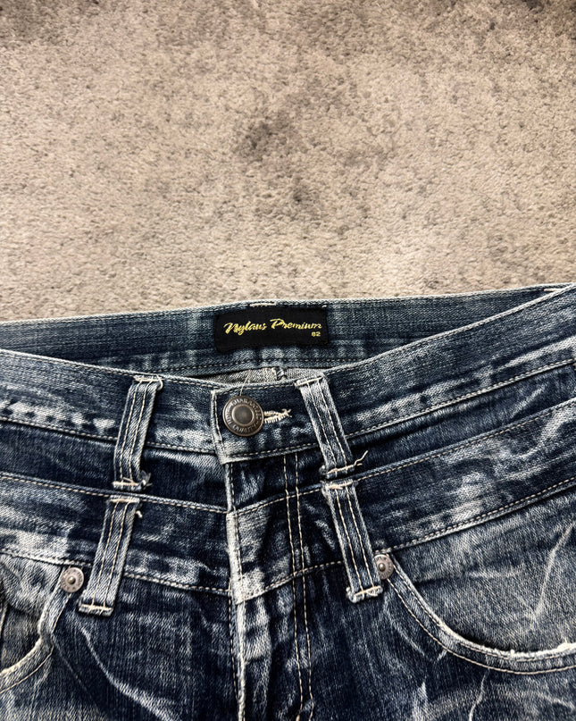 NYLAUS "CRACKED FADE" DENIM