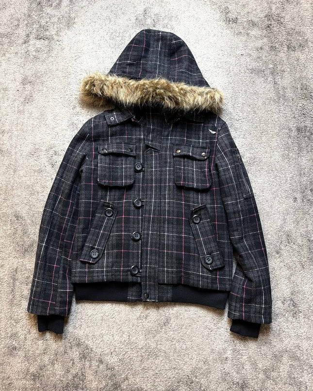 SUGGESTION "COLD STATIC PLAID" PUFFER