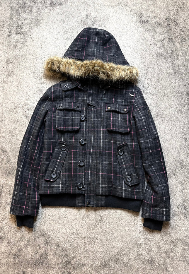 SUGGESTION "COLD STATIC PLAID" PUFFER