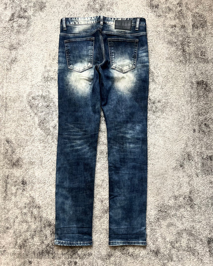 COOK JEANS "BLEACHED MARKS" SLIM FIT DENIM
