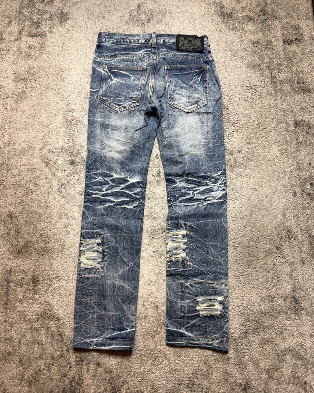 LOWBOX “DISTRESSED BLUES“ DENIM