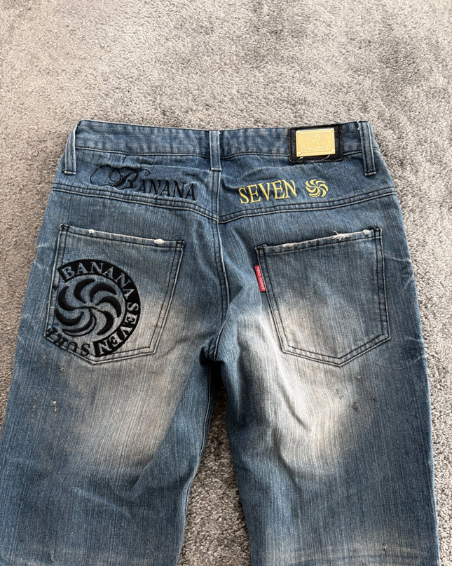 BANANA SEVEN "FADED SCRIPT" DENIM (S-M)