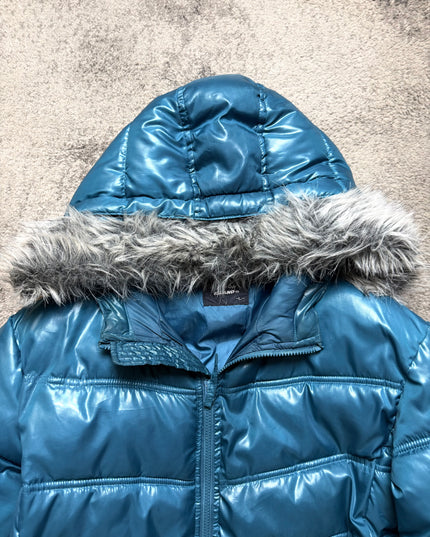 COTTON ISLAND "BLUE STATIC" PUFFER