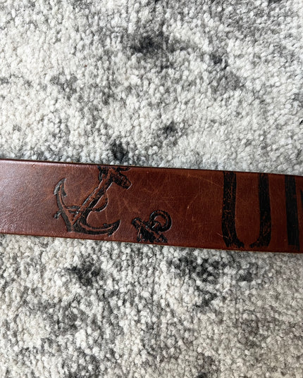 VAROSH EMBOSSED LEATHER BELT