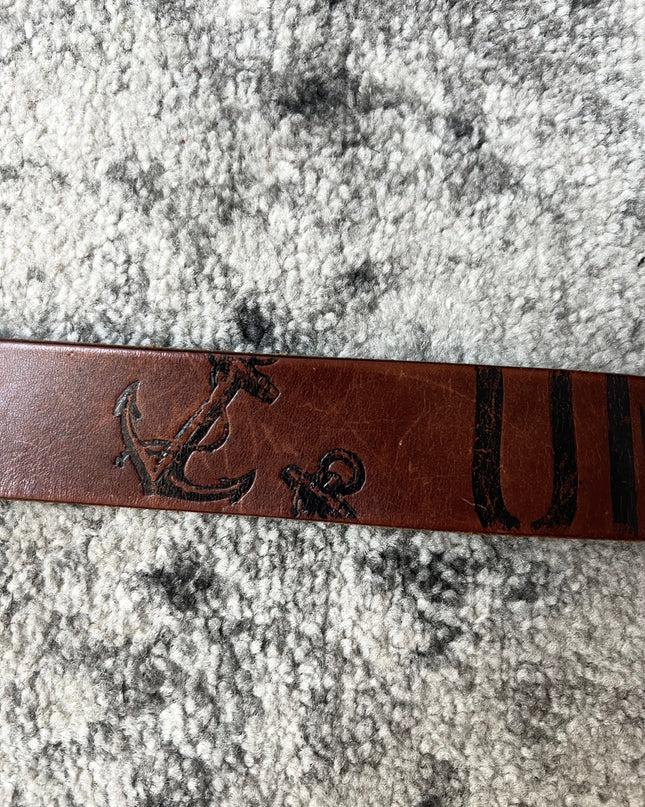 VAROSH EMBOSSED LEATHER BELT