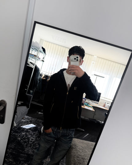 THIRTEEN JAPAN "XIII GOLD SCRIPT" ZIP HOODIE (S-M)