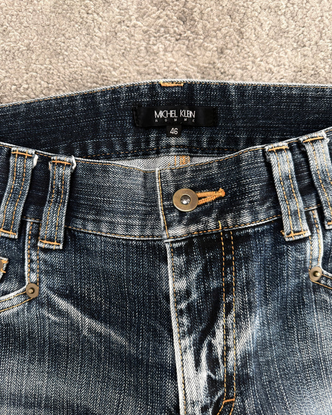 MICHEL KLEIN "GHOST FADE FLARE" DENIM