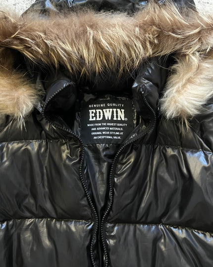 EDWIN FUR PUFFER BLACK