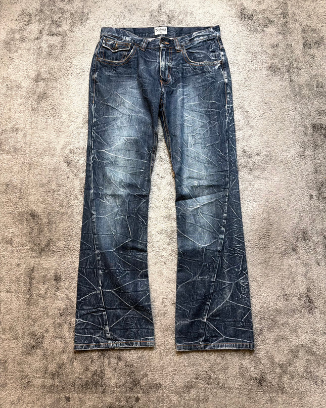 NYLAUS "SHATTERED INDIGO" DENIM