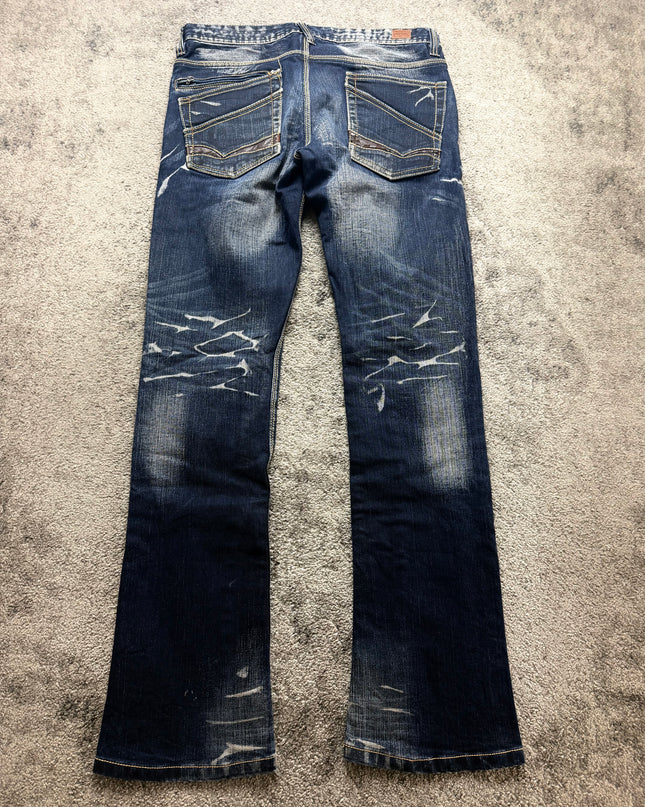 NICOLE CLUB "DISTRESSED FLARE" DENIM (M)